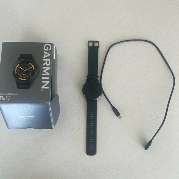 Garmin Venu 3 Black and Orange Smartwatch - Picture 5 of 7